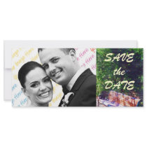 Rosy Bower WEDDING Save the Date Custom Rack Cards