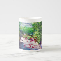 Rosy Bower WEDDING Porcelain Mugs