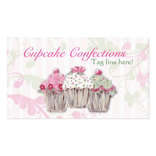 Rosy Cupcake Business Cards