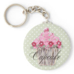 Rosy Cupcake Keychain