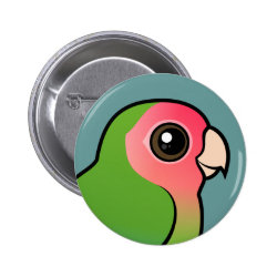 Birdorable Rosy-faced Lovebird Round Button