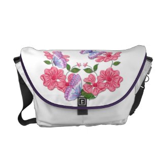 Rosy Floral and Butterflies rickshaw_messengerbag