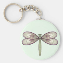 Rosy Nouveau Dragonfly Keychains