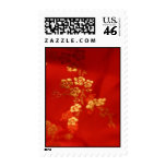 Rosy Red Postage Stamps