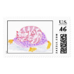 Rosy Tabby by "Wendy C. Allen" Postage Stamp