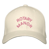 "ROTARY MANOR" embroidered on  cap Embroidered Baseball Cap
