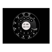 Rotary Phone Dial Postcard