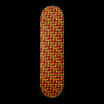 Rotating Circles - Red and Amber on Black skateboards