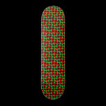 Rotating Circles - Red and Green on Black skateboards