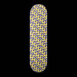 Rotating Circles - Yellow and Navy skateboards