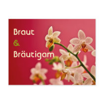 Rote Orchidee • Save the Date Postkarte postcards