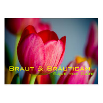 Rote Tulpen • Save the Date Mini Karten business cards by SabineStGreetings Rote Tulpen • Save the Date Mini Karten business cards