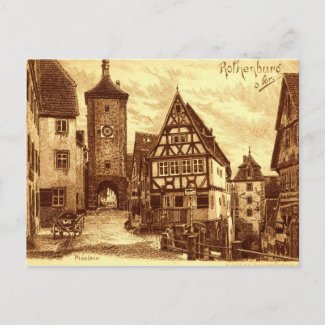 Rothenburg Germany 1907 vintage postcard
