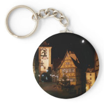 Rothenburg Germany in Moonlight Key Chain
