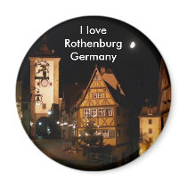 Rothenburg Germany in Moonlight magnets