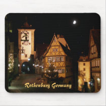 Rothenburg Germany in Moonlight Mouse Pad