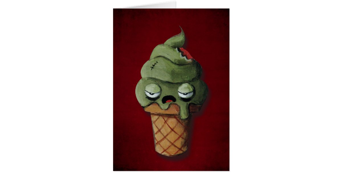 Rotten Zombie Ice Cream Card Zazzle
