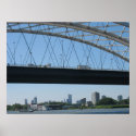Rotterdam Bridge and Skyline Poster posters