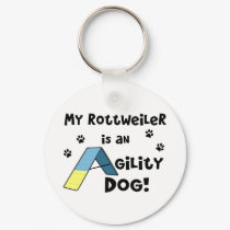 Rottweiler Agility Dog Keychain
