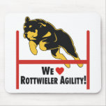 Rottweiler Agility Love Mousepads