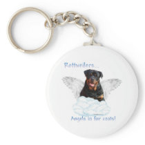 Rottweiler Angel Keychain