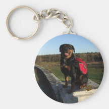 Rottweiler Back-Packing Keychains