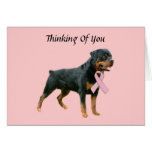Rottweiler Breast Cancer Greeting Card