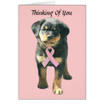 Rottweiler Breast Cancer Greeting Card