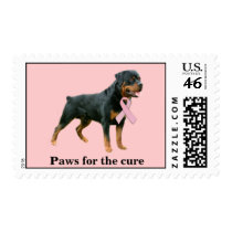 Rottweiler Breast Cancer Postage Stamp