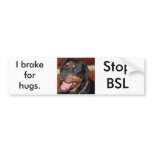 Rottweiler  BSL Bumper Sticker