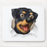 Rottweiler Busting Out Mouse Pads