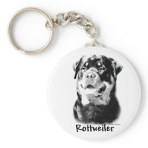 Rottweiler Charcoal Keychain