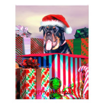 Rottweiler Christmas Surprise invitations