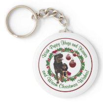 Rottweiler Christmas Wishes Keychain