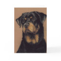 "Rottweiler" Dog Art Blank Notecard
