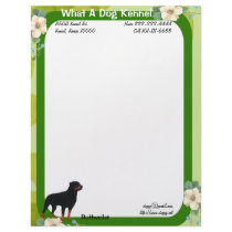Rottweiler ~ Green Leaves Design Personalized Letterhead