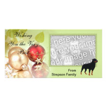 Rottweiler ~ Green Leaves Design Photo Cards