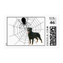 Rottweiler Halloween Postage Stamp