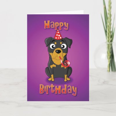 birthday party whistles. rottweiler wearing a party hat