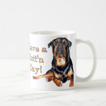 Rottweiler Have A Rotten Day mugs