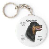 Rottweiler History Design Keychain