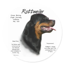 Rottweiler History Design Round Stickers