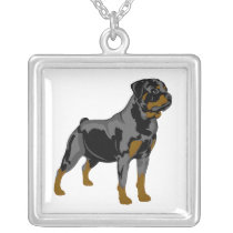 Rottweiler Illustrated Necklace necklaces