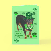 Rottweiler Irish Wishes cards