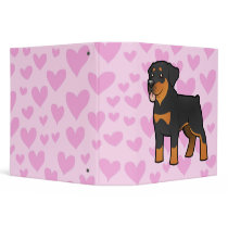 Rottweiler Love 3 Ring Binders