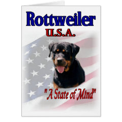 Rottweiler Lovers Gifts card