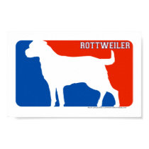 Rottweiler Major League Dog Print by dogsilhouettes Rottweiler Major League Dog Print