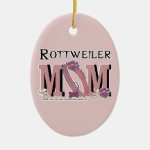 Rottweiler MOM Christmas Ornaments