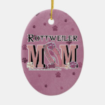 Rottweiler MOM Ornaments