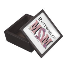 Rottweiler MOM Premium Keepsake Boxes